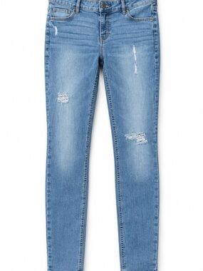 Hollister Light Blue Skinny Distressed Jeans